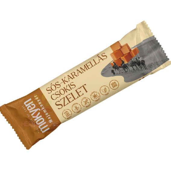 Obrázok pre Majomkenyér Mokyen by Tyčinka s príchuťou slaného karamelu v tmavej čokoláde (30g)