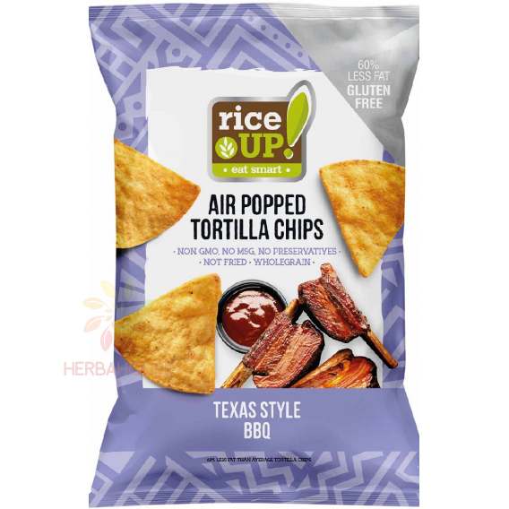 Obrázok pre Rice Up Bezlepkový Tortilla chips kukuričný s príchuťou barbecue (60g)