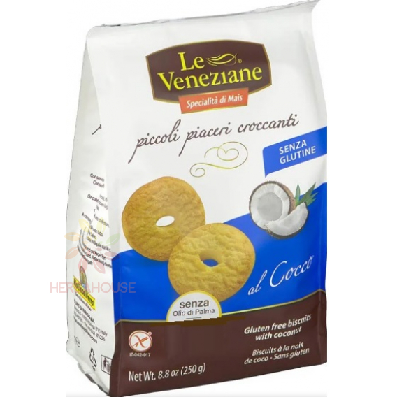 Obrázok pre Le Veneziane Bezlepkové kokosové sušienky (250g)