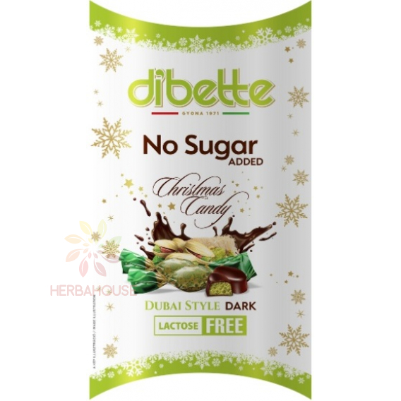 Obrázok pre Dibette Salónky Dubai style máčané v horkej čokoláde plnené pistáciovým krémom so sladidlom (200g)