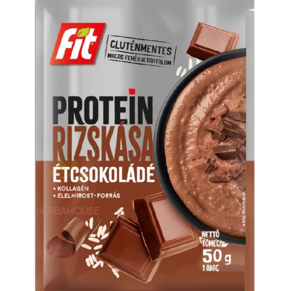 Obrázok pre Fit Protein Bezlepková Ryžová kaša čokoládová s kolagénom a proteínom (50g)