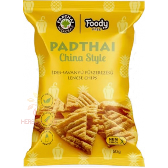 Obrázok pre Foody Free Bezlepkový Šošovicový Chips Pad Thai China Style (50g) 