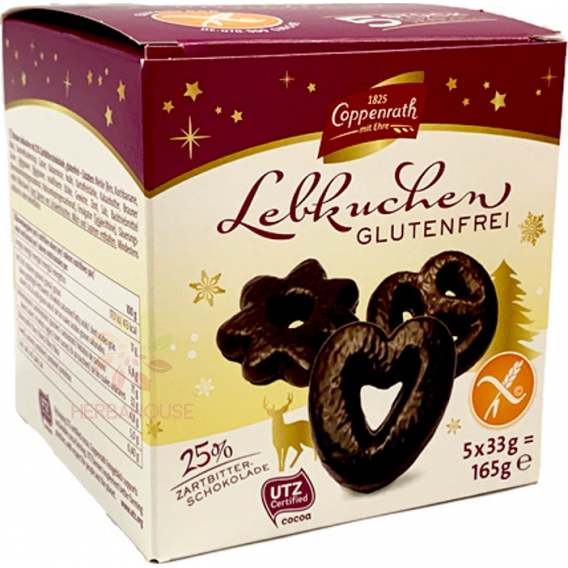 Obrázok pre Coppenrath Bezlepkové perníky v tmavej čokoláde (165g) 