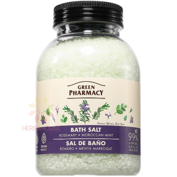 Obrázok pre Green Pharmacy Kúpeľová soľ Rozmarín a marocká mäta (1000g)