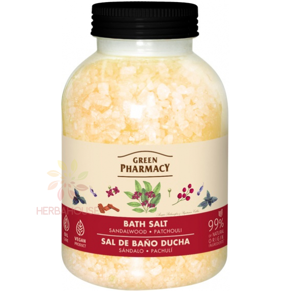 Obrázok pre Green Pharmacy Kúpeľová soľ Santalové drevo a pačuli (1000g)