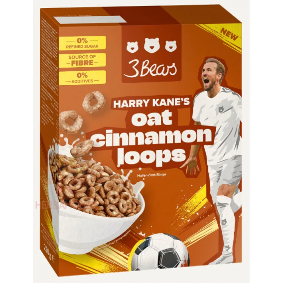 Obrázok pre 3Bears Celozrnné ovsené škoricové krúžky s agávovým sirupom (250g)