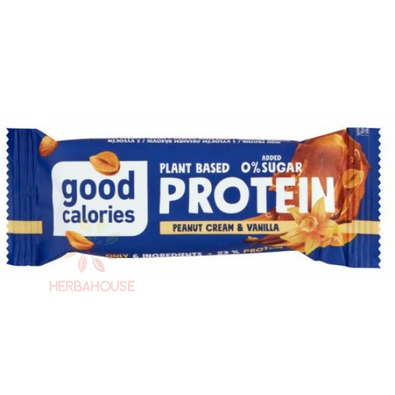 Obrázok pre Good Calories Proteinová tyčinka bez pridaného cukru - arašidový krém a vanilka (45g) 