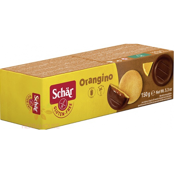 Obrázok pre Schär Orangino bezlepkové polomáčané piškóty s pomarančovou náplňou (150g)