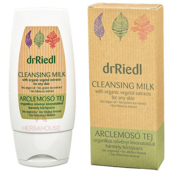 Obrázok pre drRiedl Čistiace mlieko s organickými rastlinnými extraktmi pre všetky typy pleti (100ml)