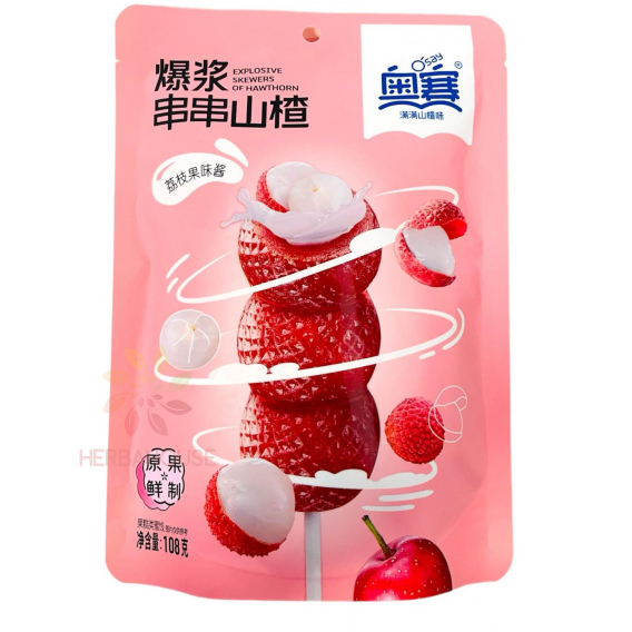 Obrázok pre Osay Hlohové špízy s liči plnkou (108g)