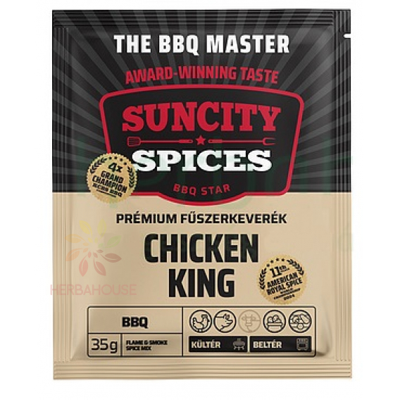 Obrázok pre SunCity Prémiové Chicken King BBQ korenie – grilovacia zmes na kuracie a morčacie mäso (35g)