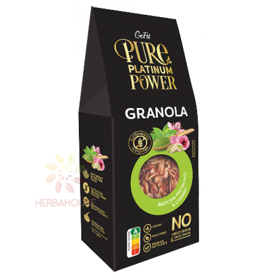 Obrázok pre Avena GoFit Bezlepková granola Matcha, pistácia a čerešňa bez pridaného cukru (225g)