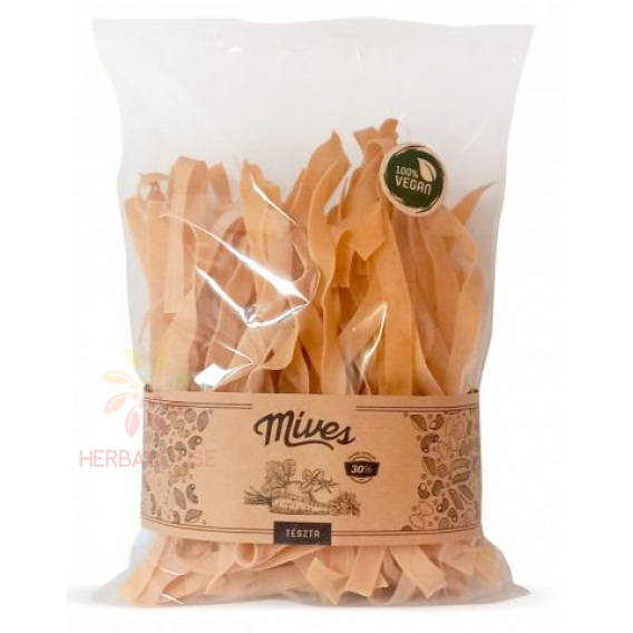 Obrázok pre Míves Durum bezvaječné mrkvové cestoviny veľmi široké rezance - bazalka a cesnak (400g)