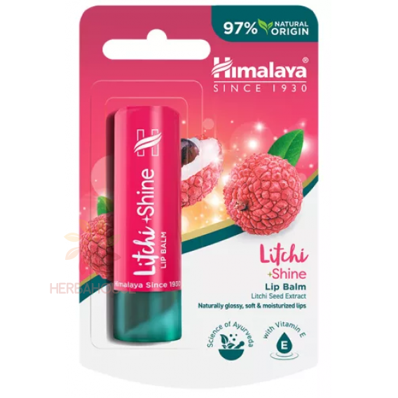 Obrázok pre Himalaya Litchi & Shine balzam na pery s extraktom z jadier liči pre lesklé, jemné a hydratované pery (4,5g) 
