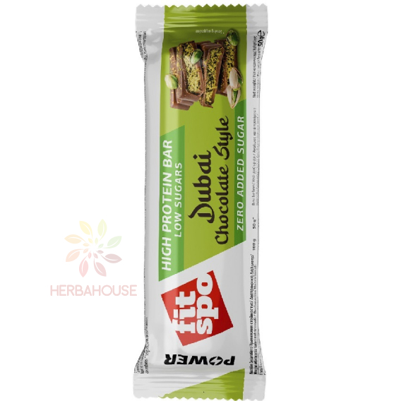 Obrázok pre FitSpo Proteínová tyčinka Dubai Chocolate Style bez pridaného cukru (50g)