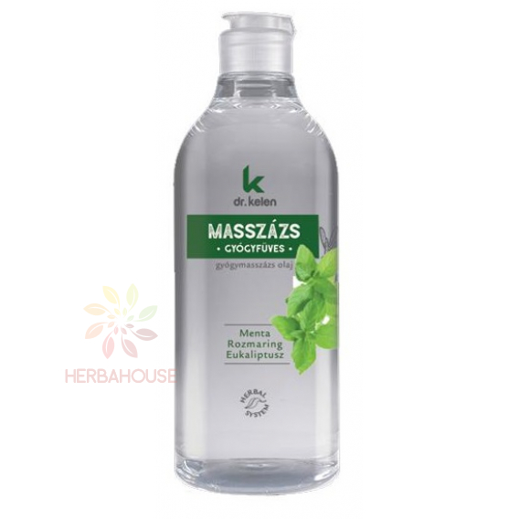 Obrázok pre Dr. Kelen Bylinný masážny olej s eukalyptom, rozmarínom a mentolom (500ml)