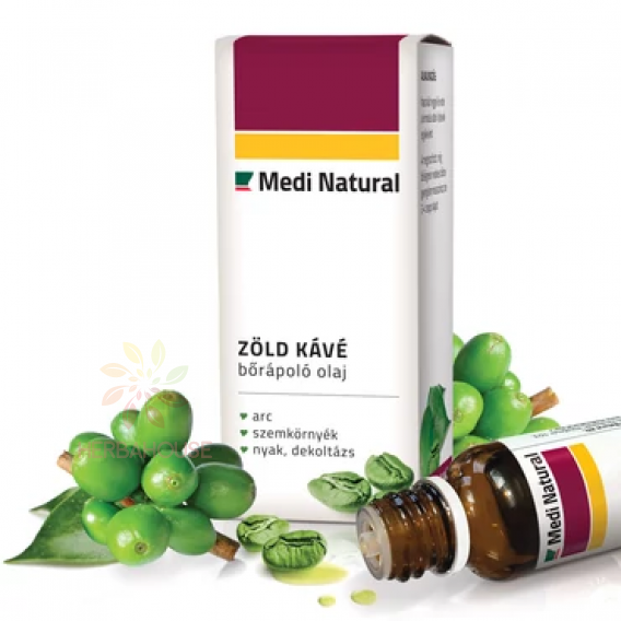 Obrázok pre MediNatural Zelený kávový olej na očné okolie a pleť – proti kruhom, vačkom a vráskam (20ml)