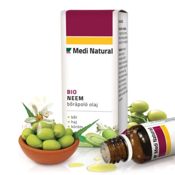 Obrázok pre MediNatural Bio Neem olej – prírodná podpora pleti, pokožky hlavy a nechty proti baktériám a plesniam (20ml)