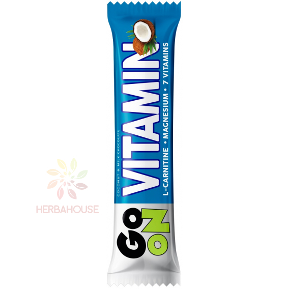 Obrázok pre Sante Go On Vitamin tyčinka máčaná v mliečnej čokoláde - kokos (45g)
