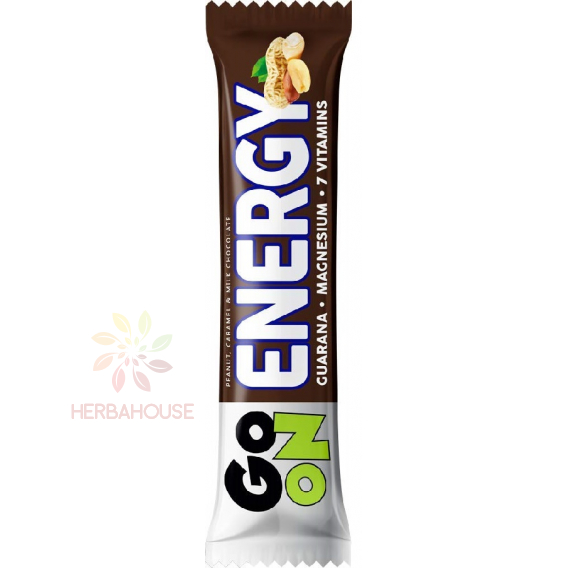 Obrázok pre Sante Go On Energy tyčinka máčaná v mliečnej čokoláde - arašidy a karamel (45g)
