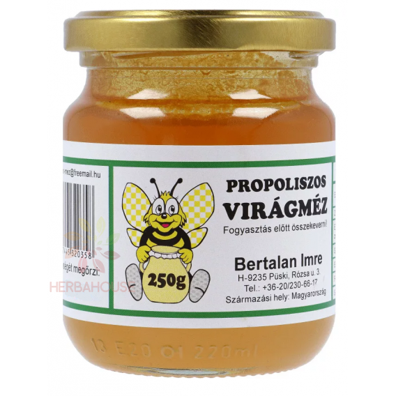 Obrázok pre Bertalan Maďarský kvetový med s propolisom (250g)