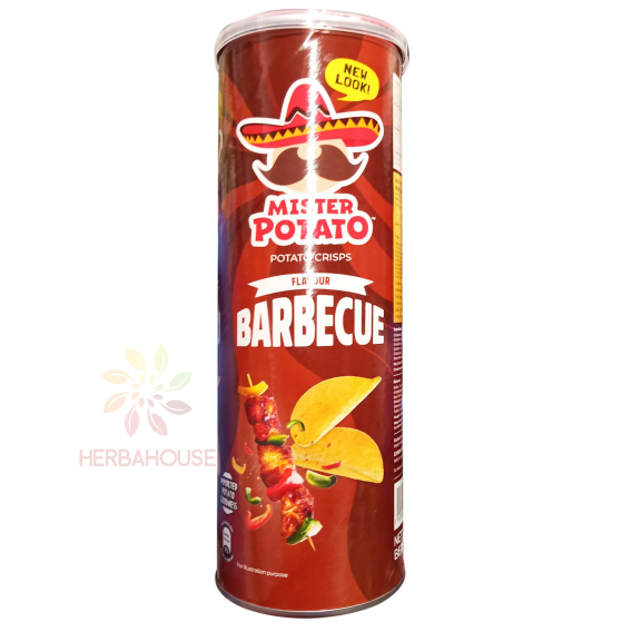 Obrázok pre Mister Potato Bezlepkové zemiakové chipsy s barbecue príchuťou (160g)