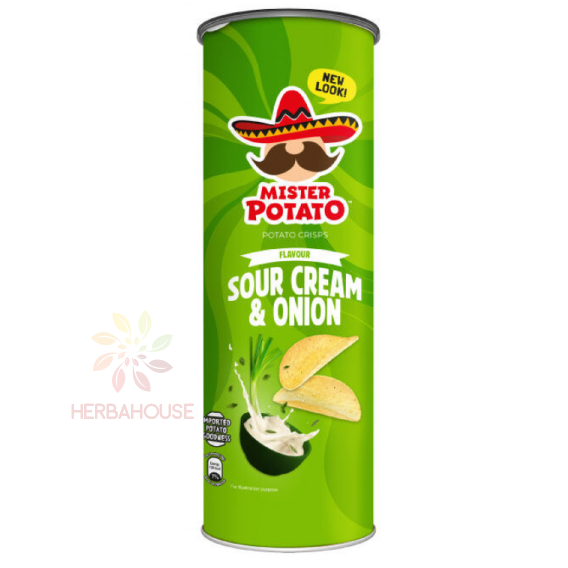 Obrázok pre Mister Potato Bezlepkové zemiakové chipsy s cibuľovo-smotanovou príchuťou (160g)