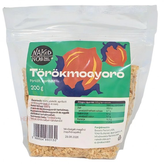 Obrázok pre Naked Noble Pražené lieskové oriešky, drvené (200g)