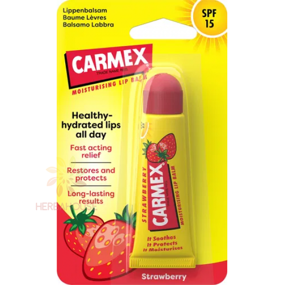 Obrázok pre Carmex Strawberry hydratačný balzam na pery SPF 15 (10g) 
