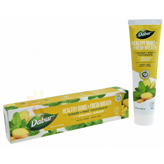 Obrázok pre Dabur Prírodná zubná pasta bez fluoridov so zázvorom a mätou (100ml)
