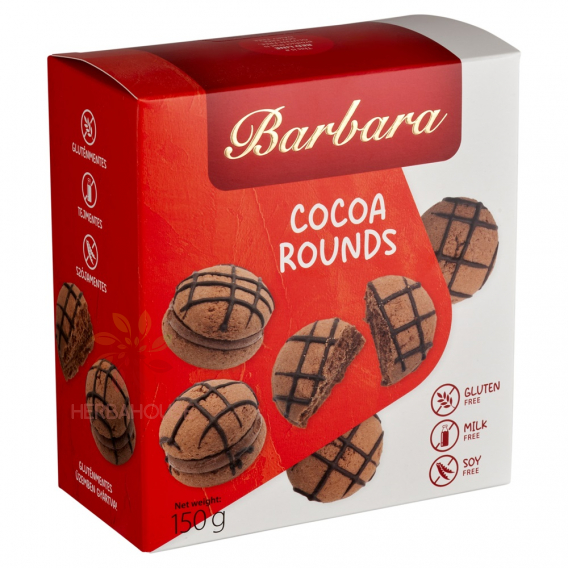 Obrázok pre Barbara Bezlepkové kakaové sušienky plnené kakaovým krémom (150g)