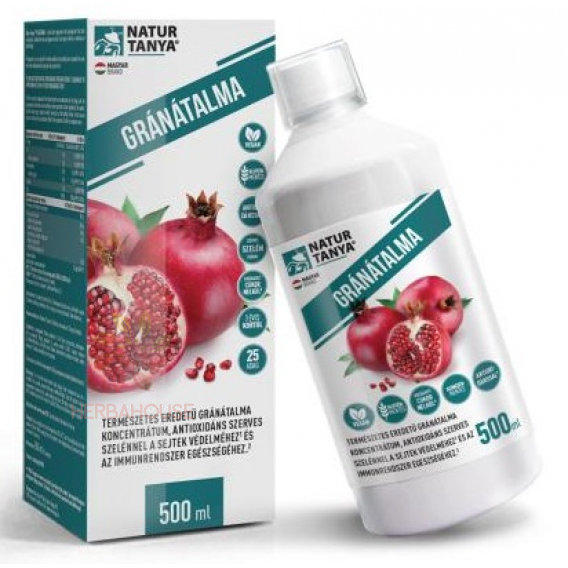 Obrázok pre Natur Tanya Koncentrát z granátového jablka obohatený o organický selén - pre podporu imunity a ochranu buniek (500ml)