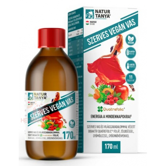 Obrázok pre Natur Tanya Vegánske Tekuté železo sirup s folátom a B12 (170ml)