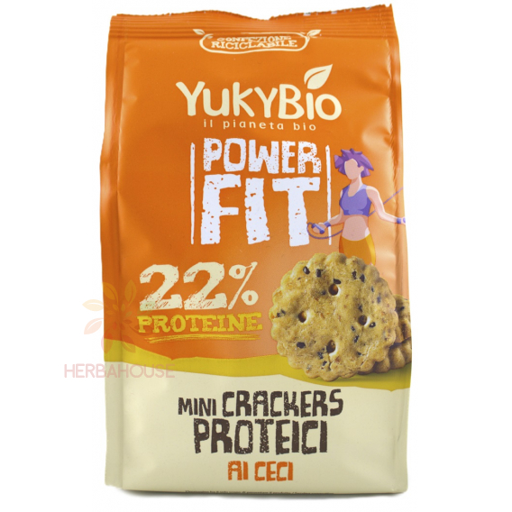 Obrázok pre YukyBio Mini Proteínové krekry krekry s cícerom, chia a rastlinnými bielkovinami (150g)