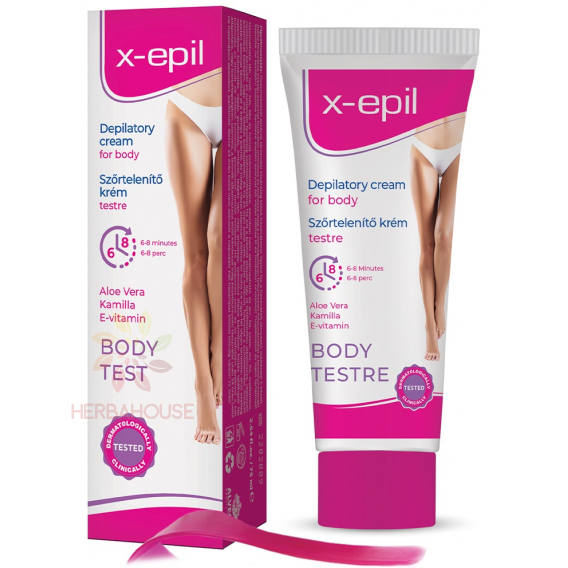 Obrázok pre X-Epil Depilačný krém na citlivú pokožku s aloe vera a harmančekom - jemné odstránenie chĺpkov (75ml)