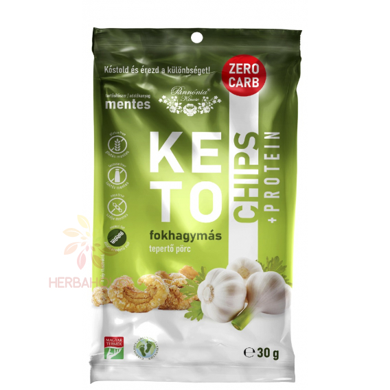 Obrázok pre Pannónia Kincse Bezlepkové keto chipsy z bravčovej kože s cesnakom (30g) 