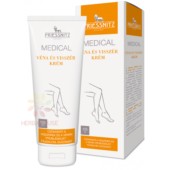 Obrázok pre Priessnitz Medical krém na unavené nohy, žily a pocit ťažkých nôh (125ml)