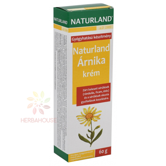 Obrázok pre Naturland Arnikový krém – úľava pri modrinách, natiahnutí a bolesti svalov (60g)