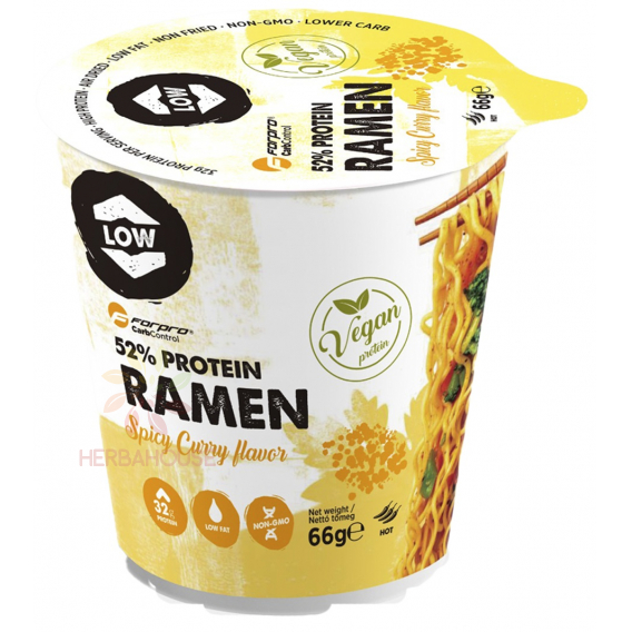 Obrázok pre Forpro CarbControl Proteinový ramen s vysokým obsahom bielkovín s curry príchuťou - veľmi pikantný (66g)