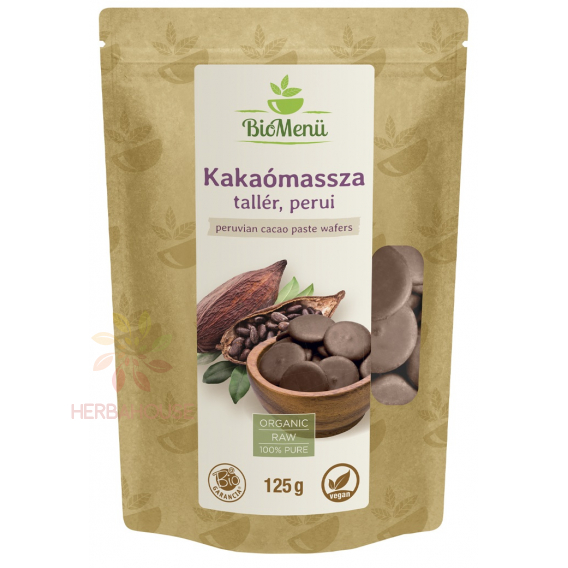 Obrázok pre BioMenü Bio RAW Kakaová hmota z peruánskych kakaových bôbov (125g)