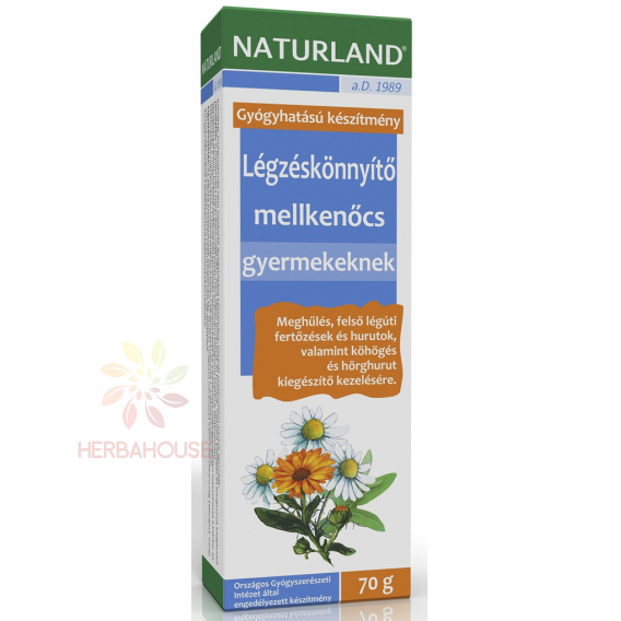 Obrázok pre Naturland Bylinná masť na hrudník pri kašli, nádche a nachladnutí pre deti od 2 rokov (70g)