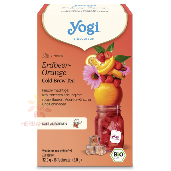 Obrázok pre Yogi Tea® Bio Cold Brew ľadový čaj jahoda a pomaranč (16ks)