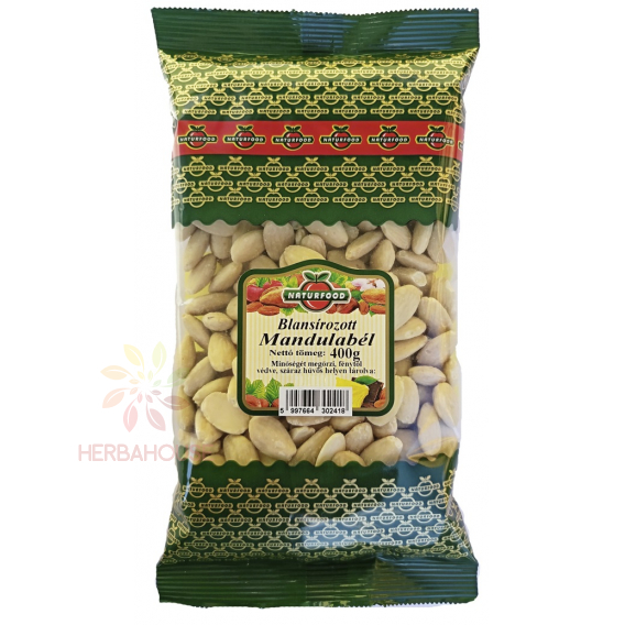 Obrázok pre Naturfood Mandle celé, blanšírované (400g)