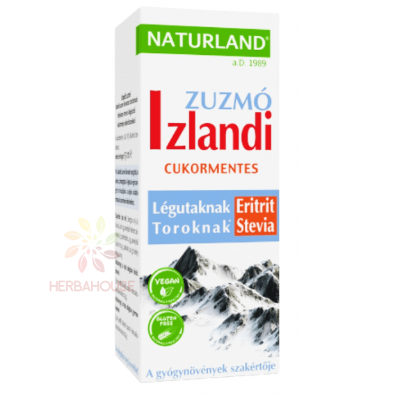 Obrázok pre Naturland Islandský lišajník sirup bez cukru – prírodná podpora hrdla a dýchania (150ml)