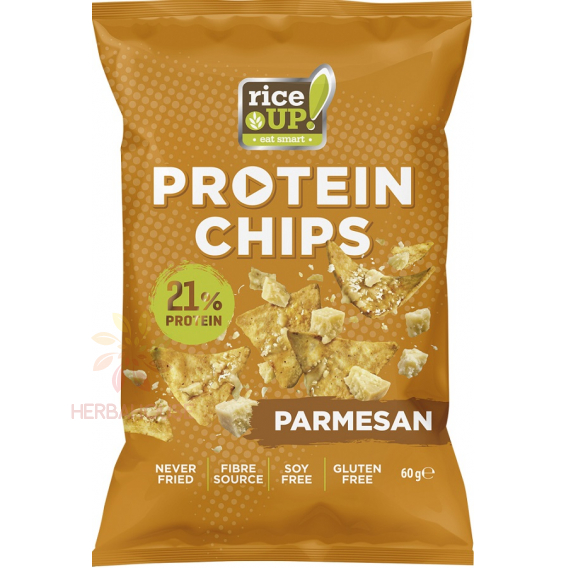 Obrázok pre Rice Up Bezlepkový proteínový chips s parmezánom (60g)