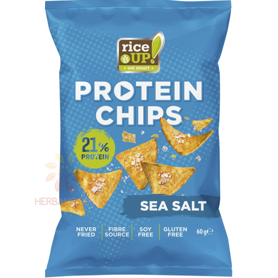 Obrázok pre Rice Up Bezlepkový proteínový chips s morskou soľou (60g)