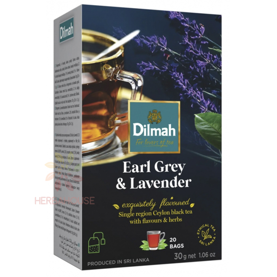 Obrázok pre Dilmah Porciovaný cejlónsky čierny čaj Earl Grey s bergamotom a levanduľou (20ks)