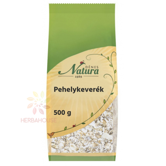 Obrázok pre Dénes Natura Zmes vločiek zo 4 obilnín – ovsené, pšeničné, jačmenné a ražné vločky (500g)