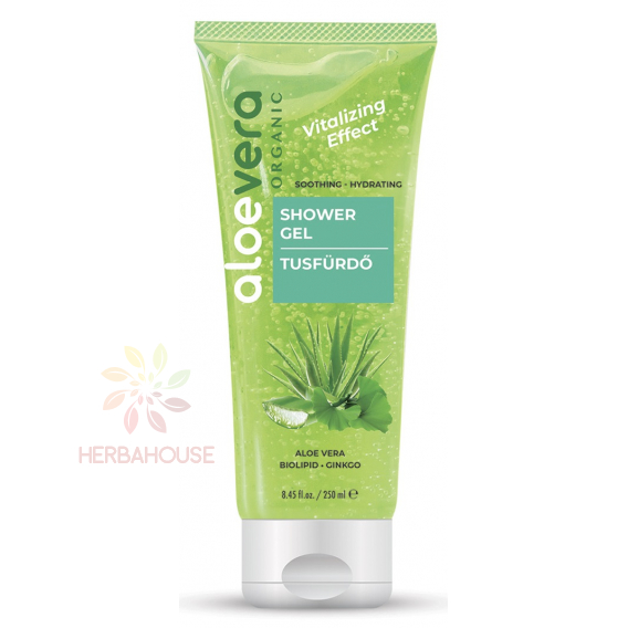 Obrázok pre Aloe Vera Organic Vitalizačný sprchový gél s organickým aloe vera a extraktom z ginkgo biloba (250ml)
