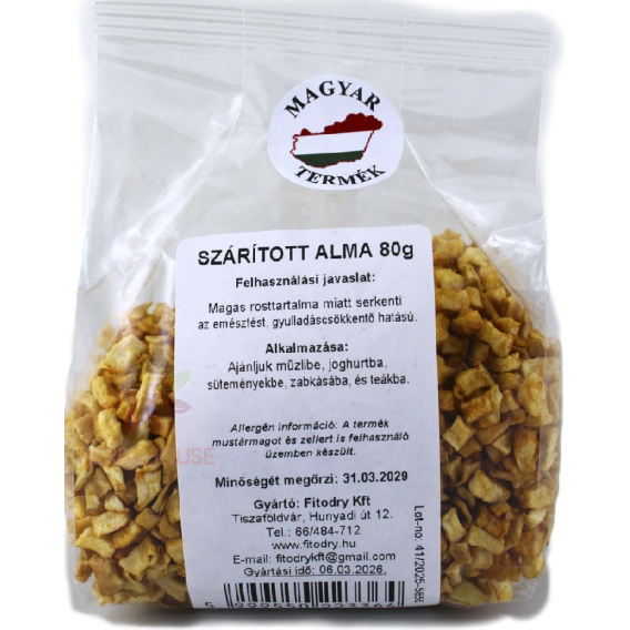Obrázok pre Fitodry Sušené jablkové kocky (80g)